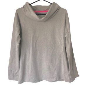 New York Laundry Light Grey Cowl Neck Long Sweatshirt Woman's Size M